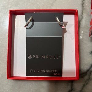 Primrose Sterling Silver Hoop Earrings NWT